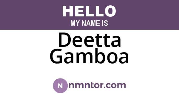Deetta Gamboa