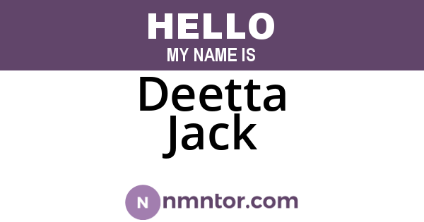 Deetta Jack