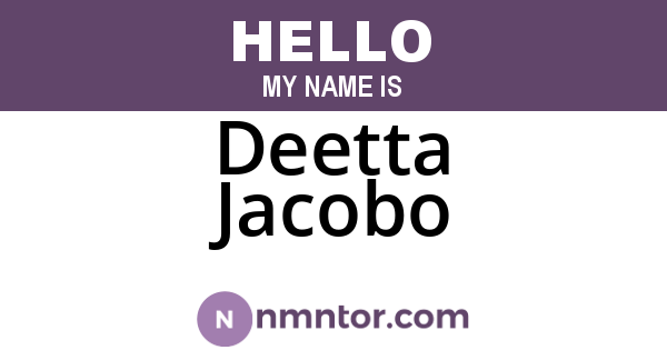 Deetta Jacobo