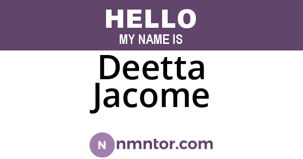 Deetta Jacome