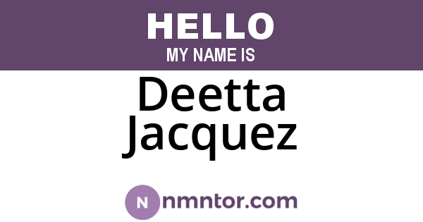 Deetta Jacquez