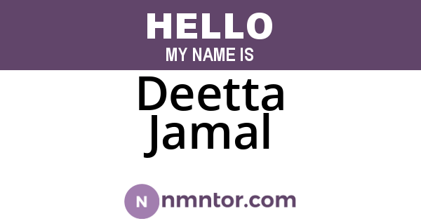 Deetta Jamal