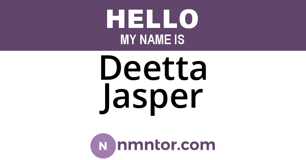 Deetta Jasper