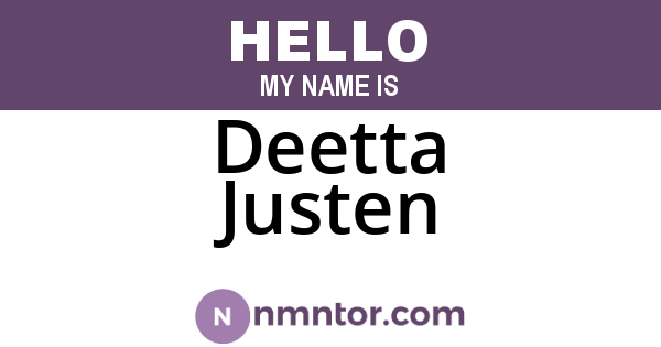 Deetta Justen