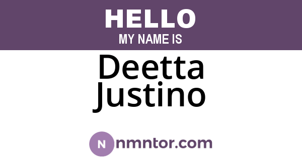 Deetta Justino