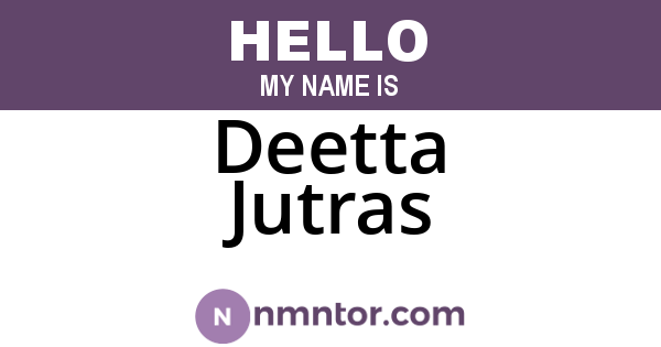 Deetta Jutras
