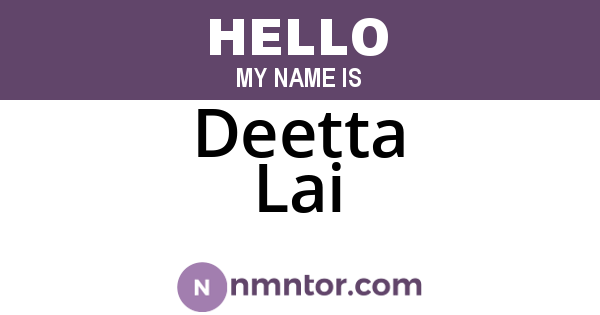 Deetta Lai