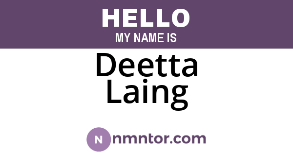 Deetta Laing