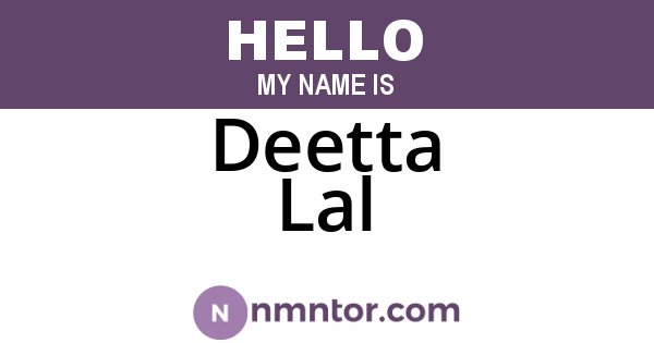 Deetta Lal