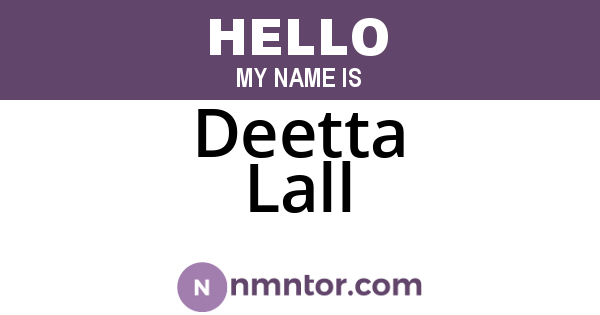 Deetta Lall