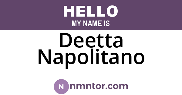 Deetta Napolitano