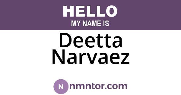Deetta Narvaez