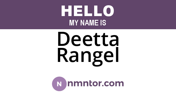 Deetta Rangel