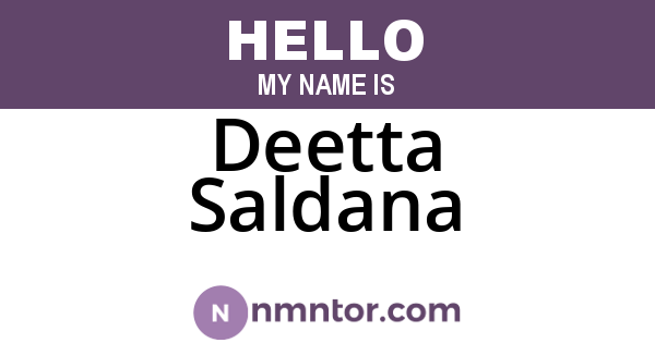 Deetta Saldana