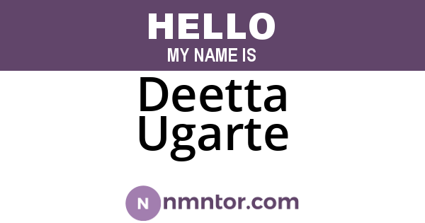 Deetta Ugarte