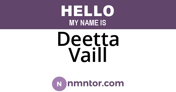 Deetta Vaill
