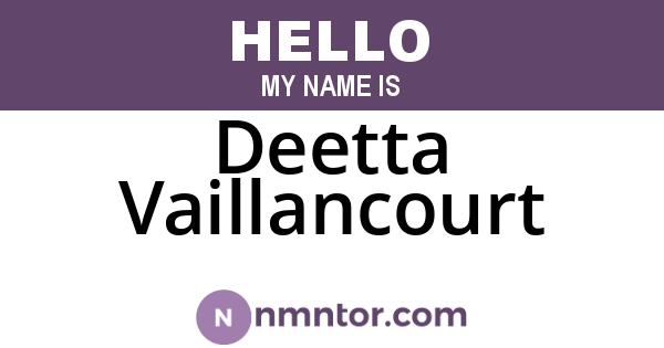 Deetta Vaillancourt