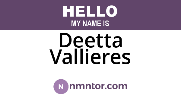 Deetta Vallieres