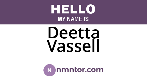Deetta Vassell