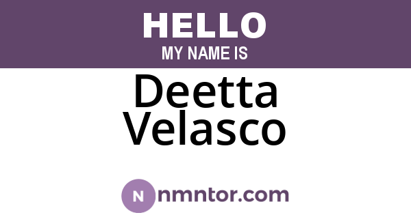 Deetta Velasco
