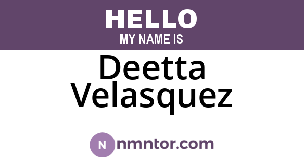 Deetta Velasquez