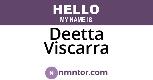 Deetta Viscarra