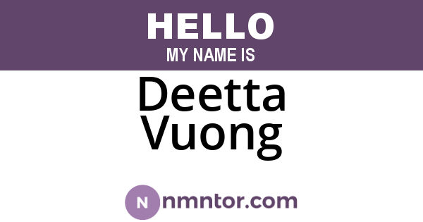 Deetta Vuong
