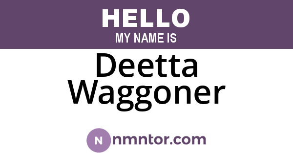 Deetta Waggoner