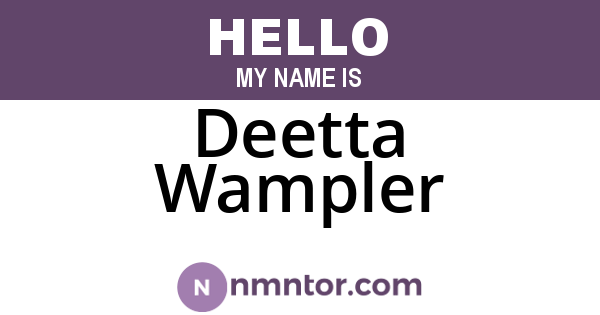 Deetta Wampler