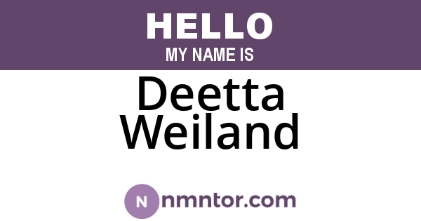 Deetta Weiland