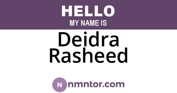 Deidra Rasheed