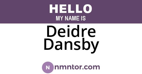 Deidre Dansby