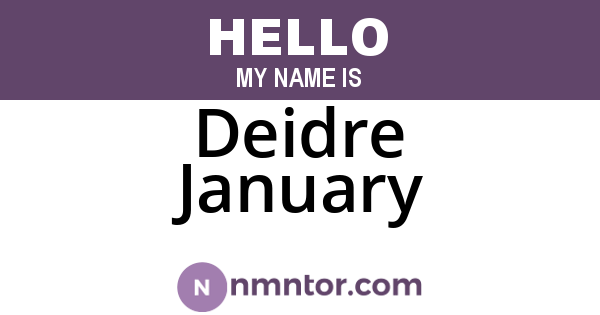 Deidre January