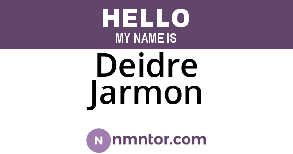 Deidre Jarmon