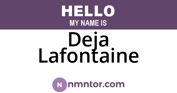 Deja Lafontaine