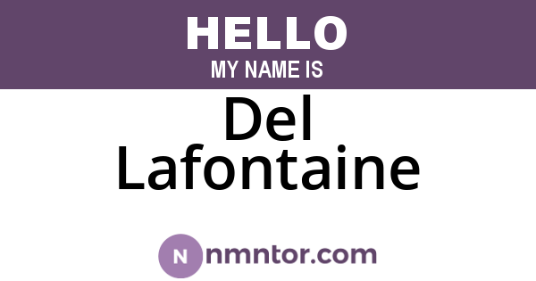 Del Lafontaine