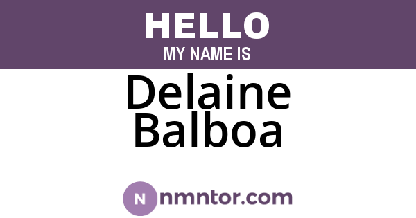 Delaine Balboa