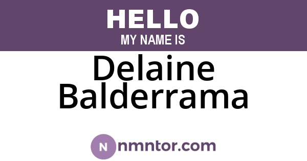 Delaine Balderrama