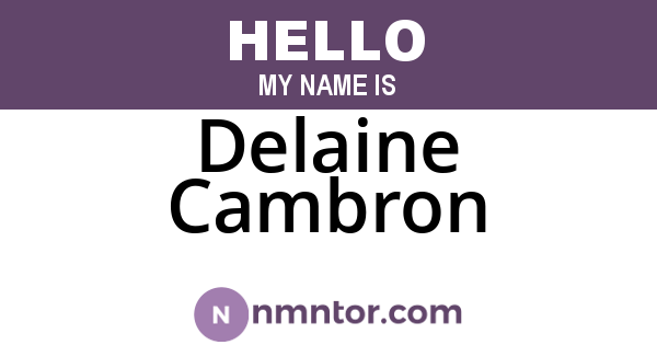 Delaine Cambron