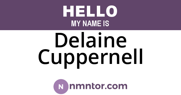 Delaine Cuppernell