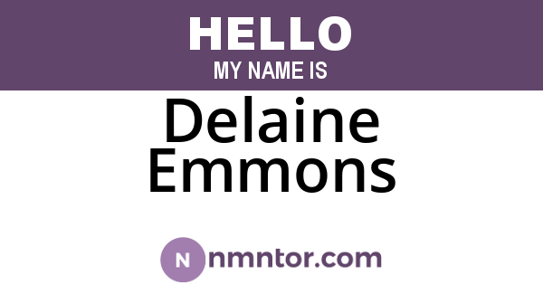 Delaine Emmons