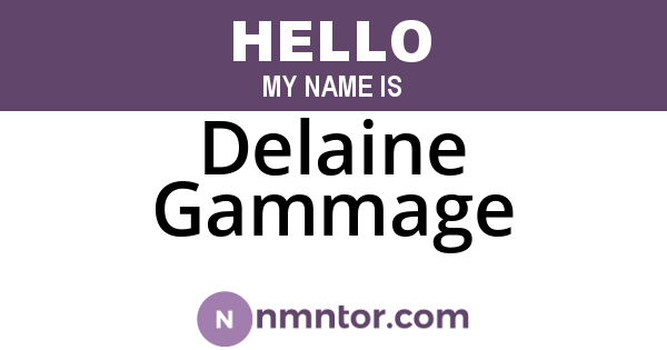 Delaine Gammage