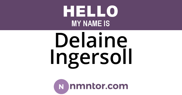 Delaine Ingersoll