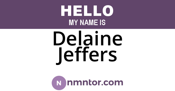 Delaine Jeffers