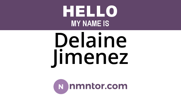Delaine Jimenez