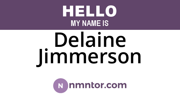 Delaine Jimmerson