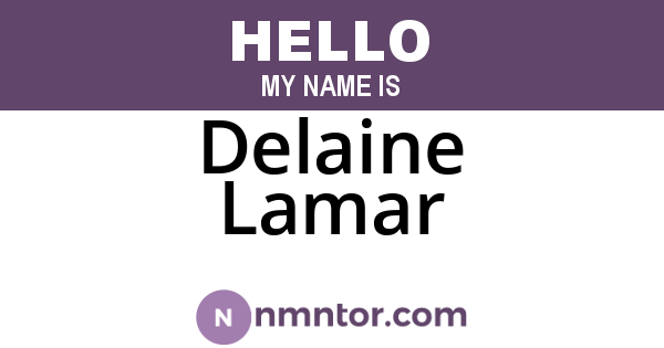 Delaine Lamar