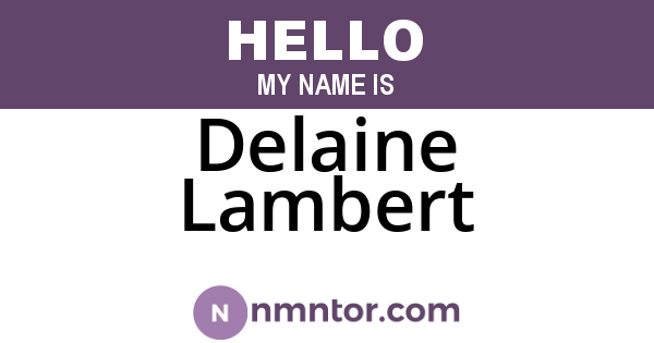Delaine Lambert