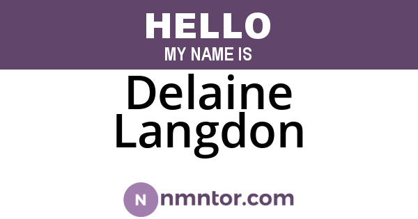 Delaine Langdon