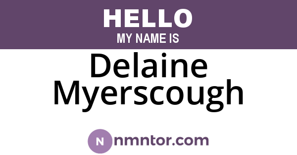 Delaine Myerscough